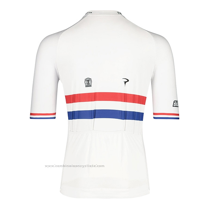 2022 Maillot Cyclisme British Champion Ineos Bleu Blanc Manches Courtes et Cuissard